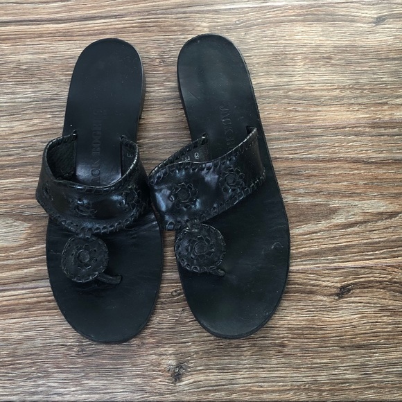 Jack Rogers Black Sandals, Sz 8 - Picture 2 of 5